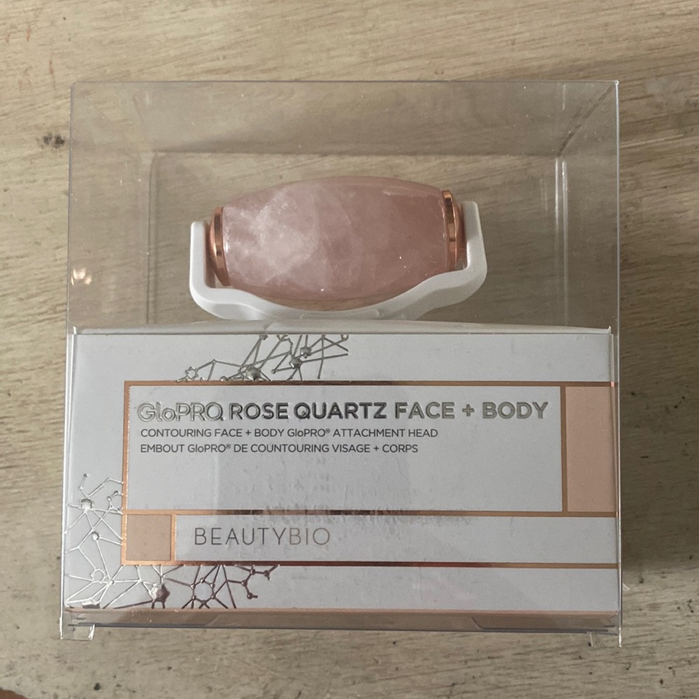 GloPro rose, quartz, face, and body contouring attachment head